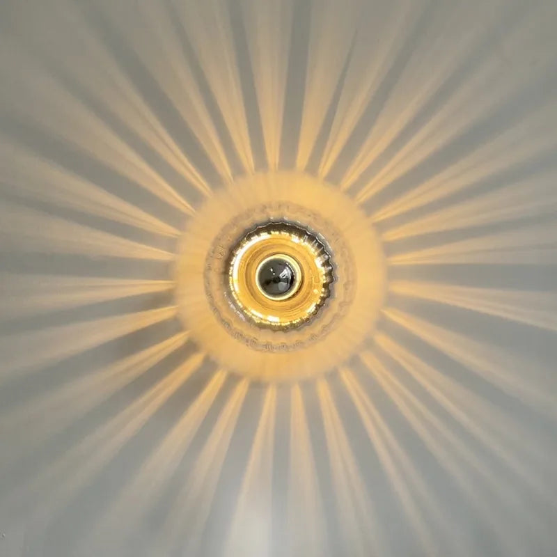 Applique murale Bauhaus en verre et métal LED – lampe moderne décorative