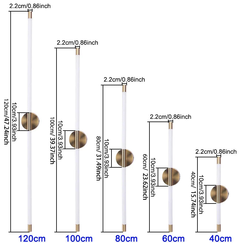 Applique murale LED 120 cm moderne – lampe murale acrylique design intérieur