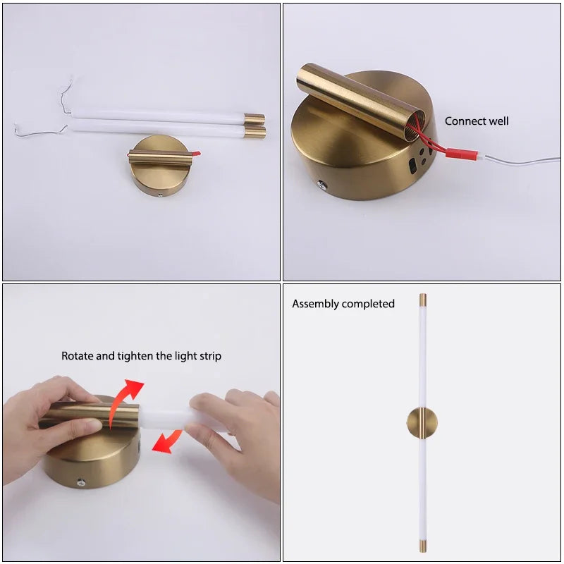 Applique murale LED 120 cm moderne – lampe murale acrylique design intérieur