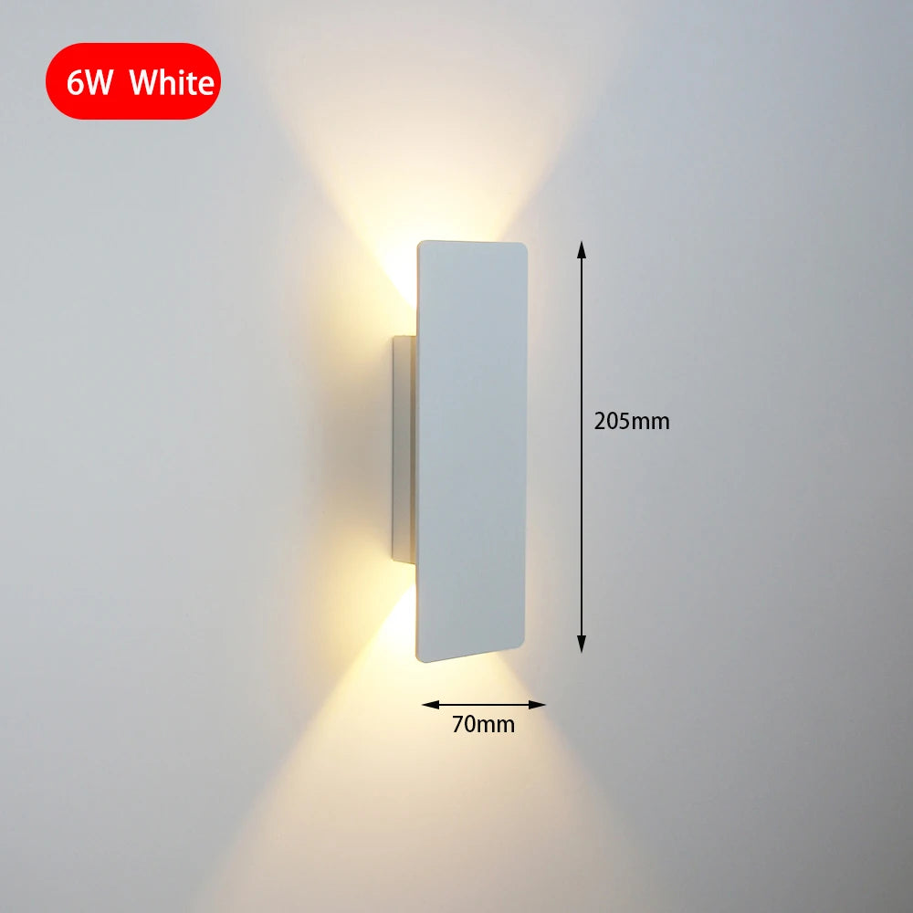 Applique murale LED 6W moderne – Lampe murale aluminium intérieure