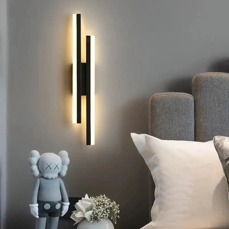 Applique murale LED acrylique noir