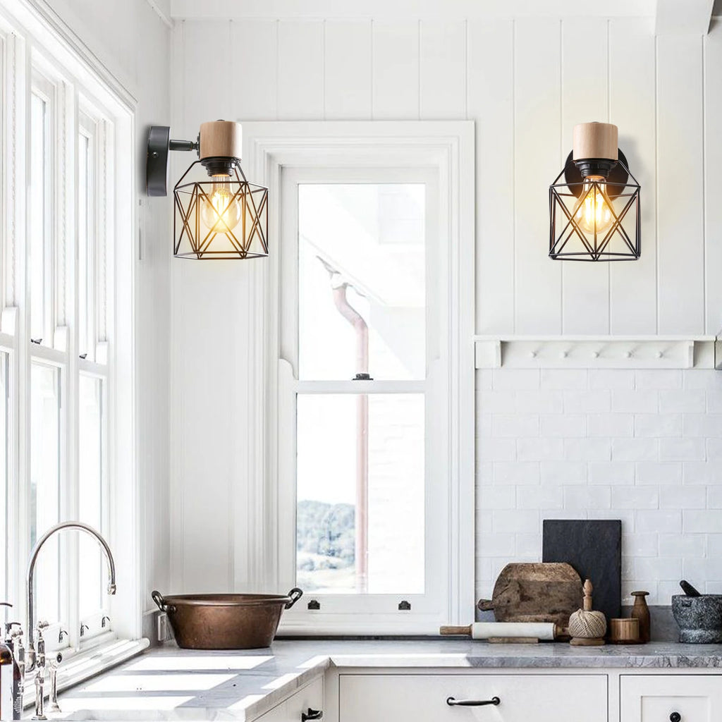 Applique murale LED bois – Lampe nordique moderne intérieure