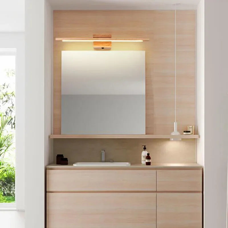 Applique murale LED bois massif