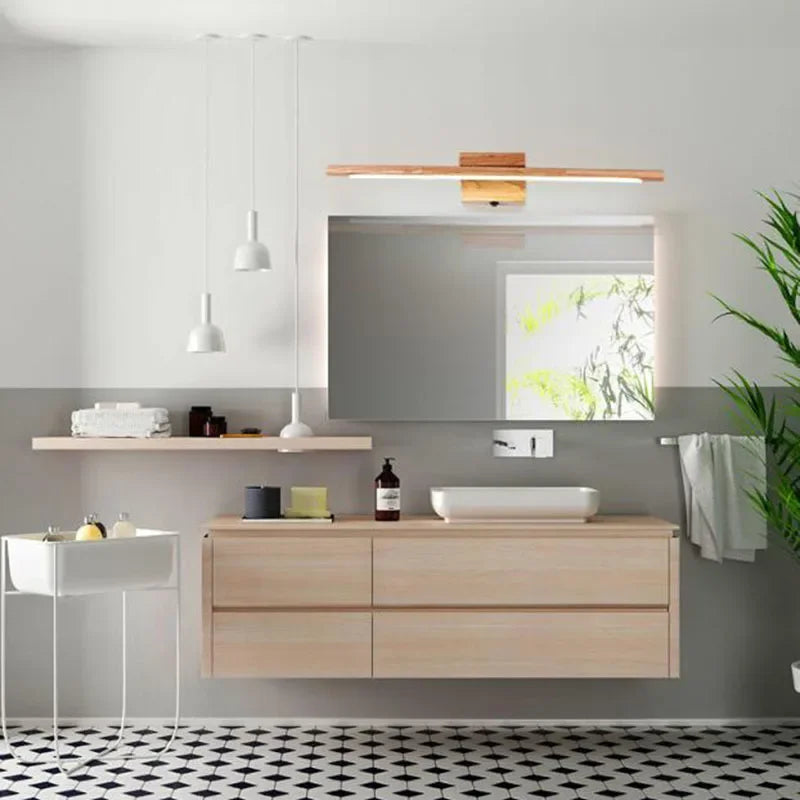 Applique murale LED bois massif