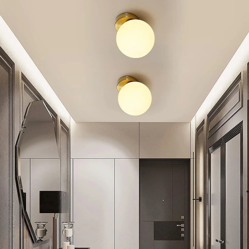 Applique murale LED boule verre