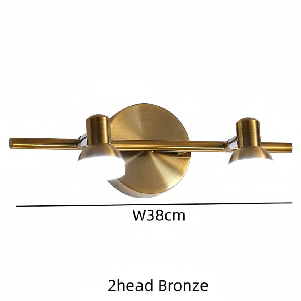 Applique murale LED bronze design moderne pour miroir salle de bain et intérieur