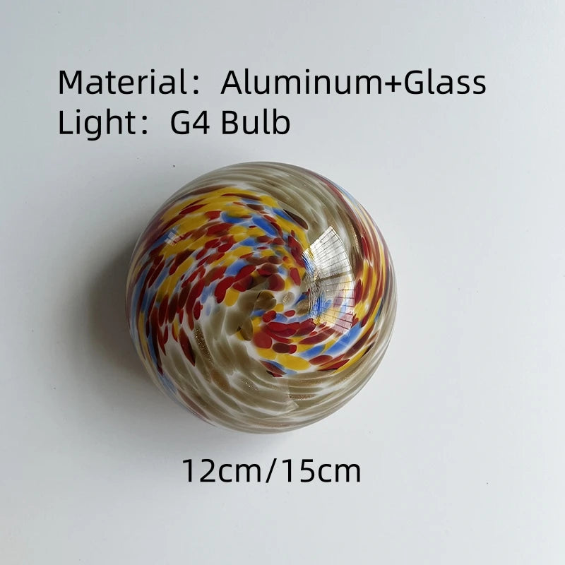 Applique murale LED contemporaine colorée – lampe design en aluminium et verre