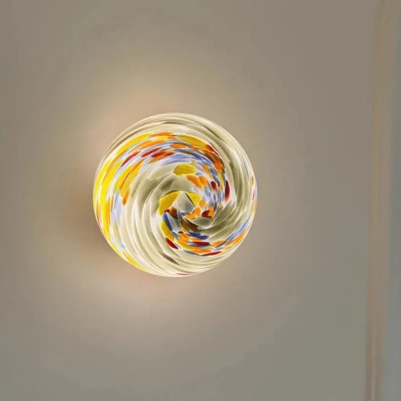 Applique murale LED contemporaine colorée – lampe design en aluminium et verre