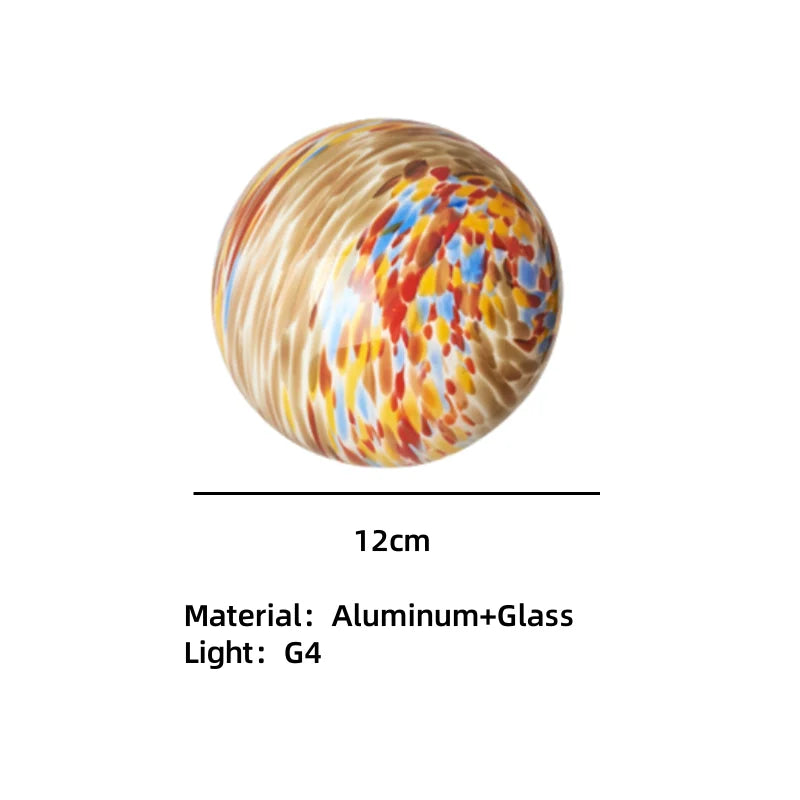 Applique murale LED contemporaine colorée – lampe design en aluminium et verre
