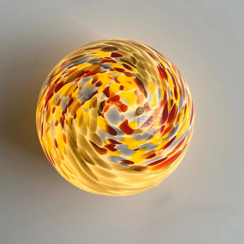 Applique murale LED contemporaine colorée – lampe design en aluminium et verre
