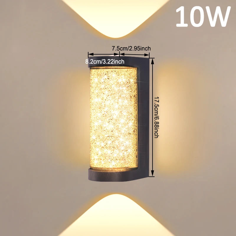 Applique murale LED cristal luxe 10W