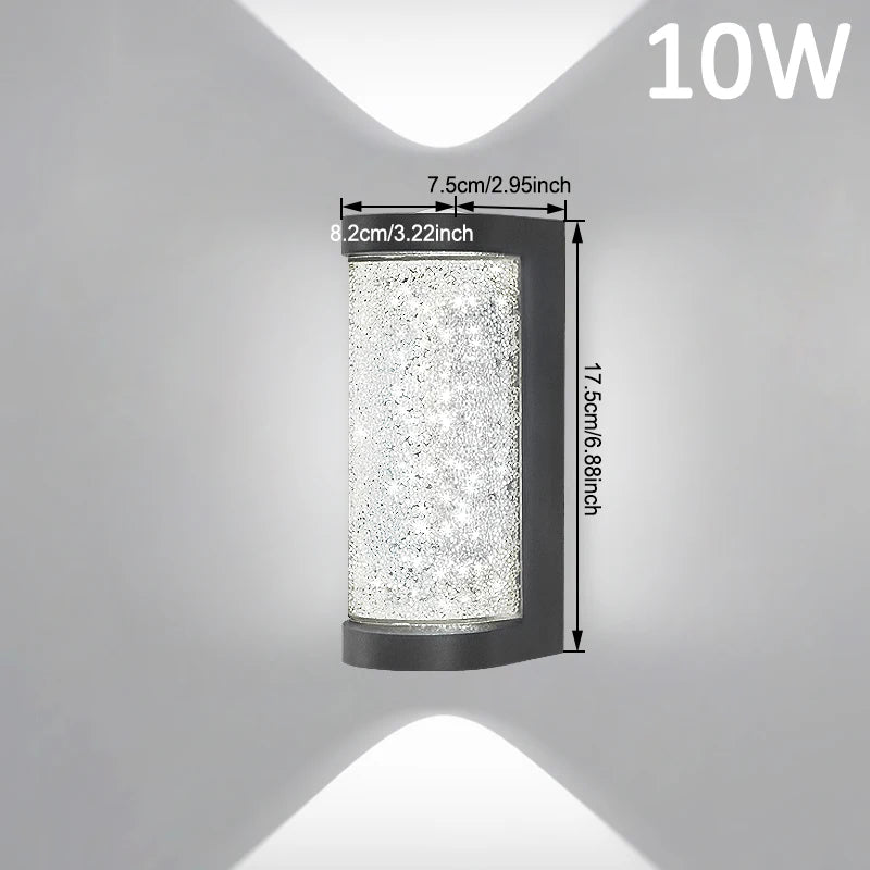 Applique murale LED cristal luxe 10W