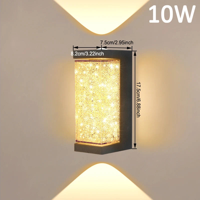 Applique murale LED cristal luxe 10W