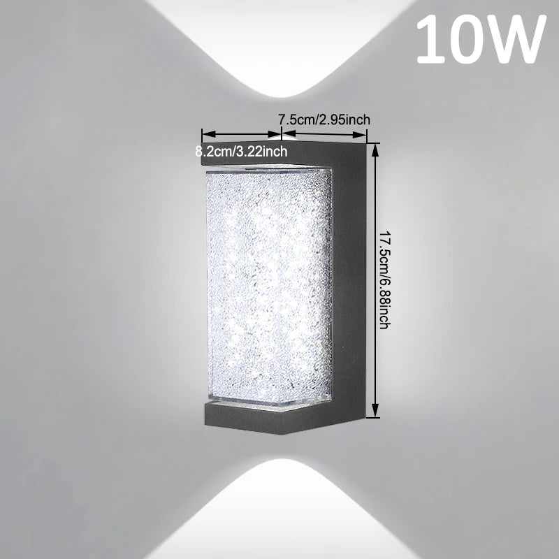 Applique murale LED cristal luxe 10W