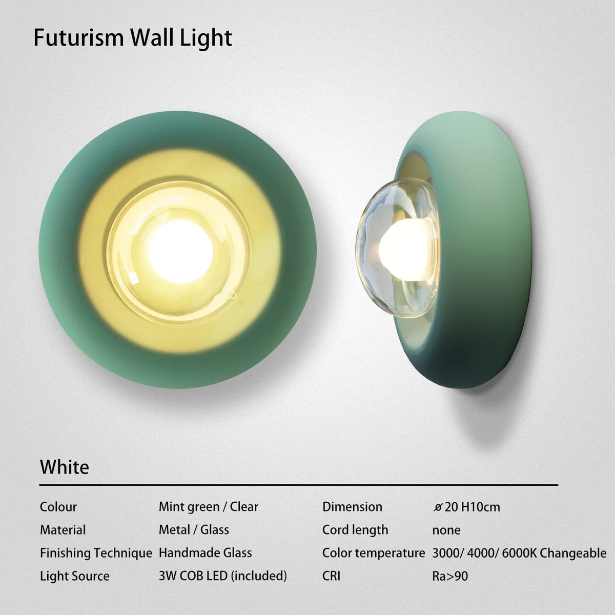 Applique murale LED design futuriste Bauhaus
