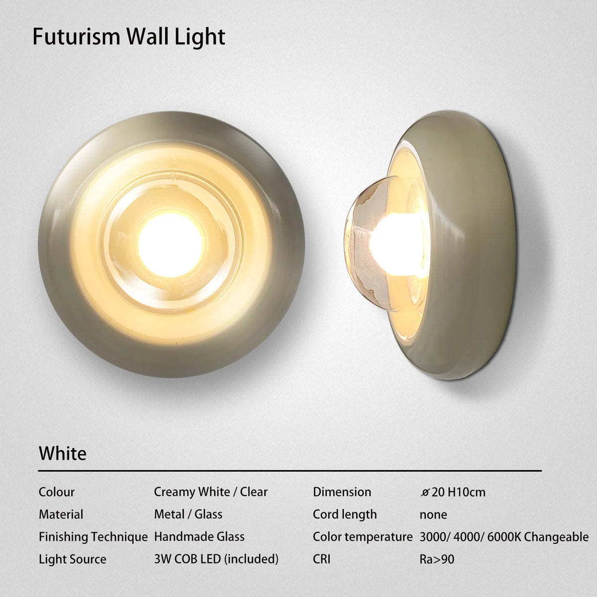 Applique murale LED design futuriste Bauhaus