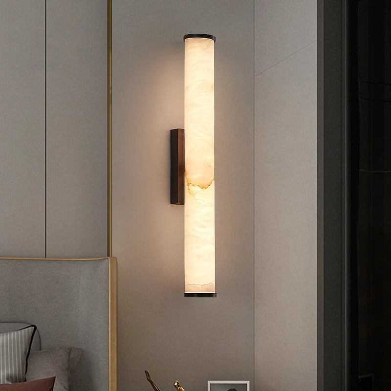Applique murale LED effet marbre – Design art déco moderne