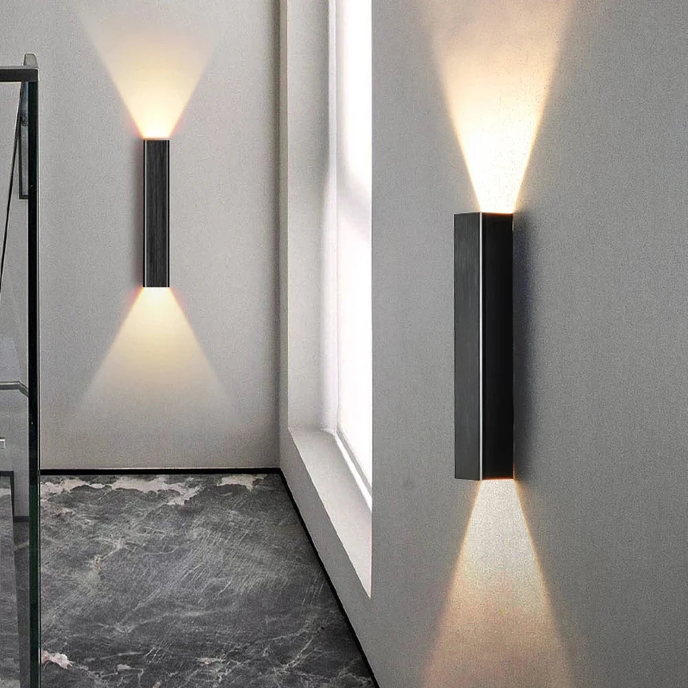 Applique murale LED en aluminium brossé 12W