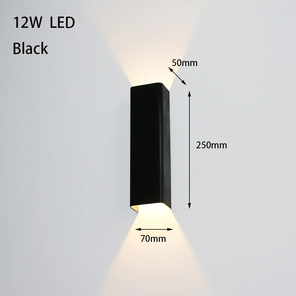 Applique murale LED en aluminium brossé 12W