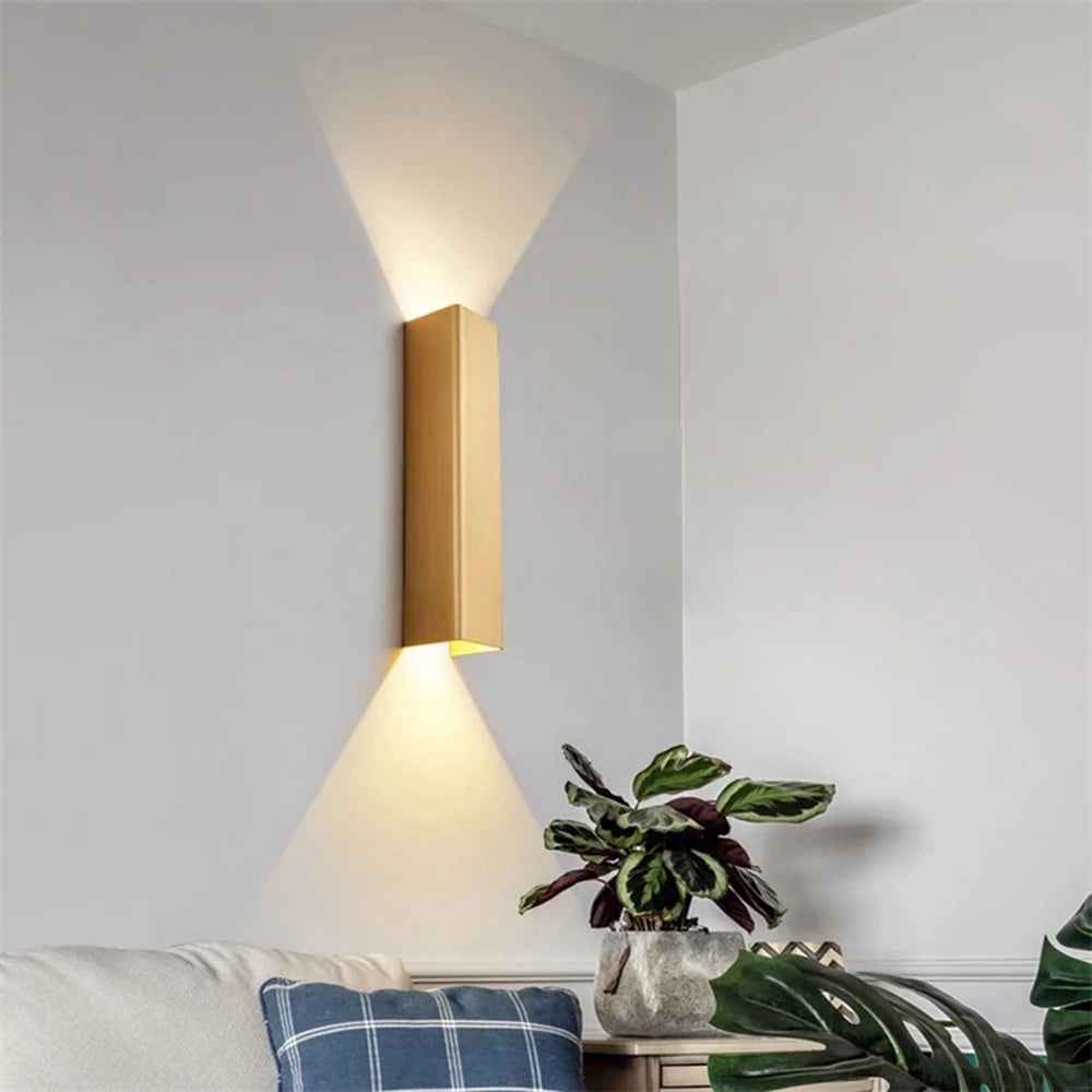 Applique murale LED en aluminium brossé 12W