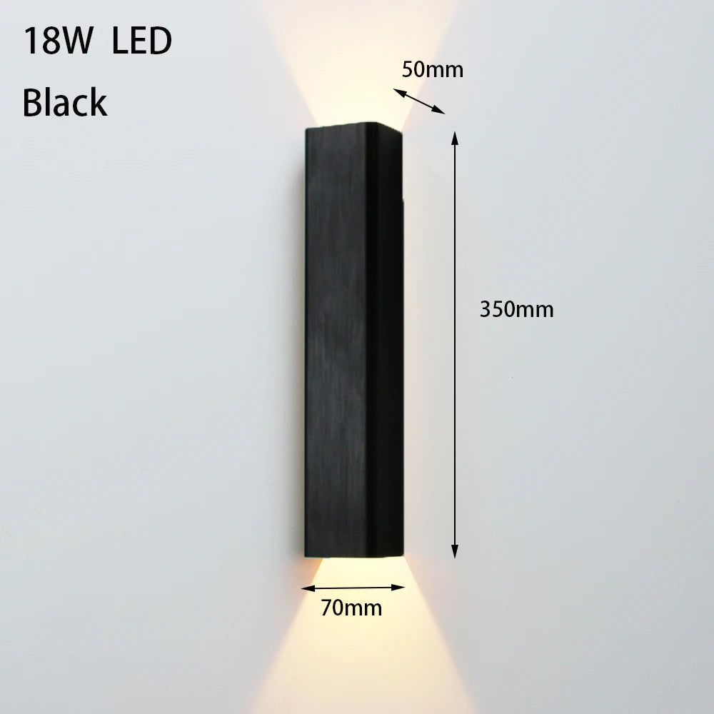 Applique murale LED en aluminium brossé 12W