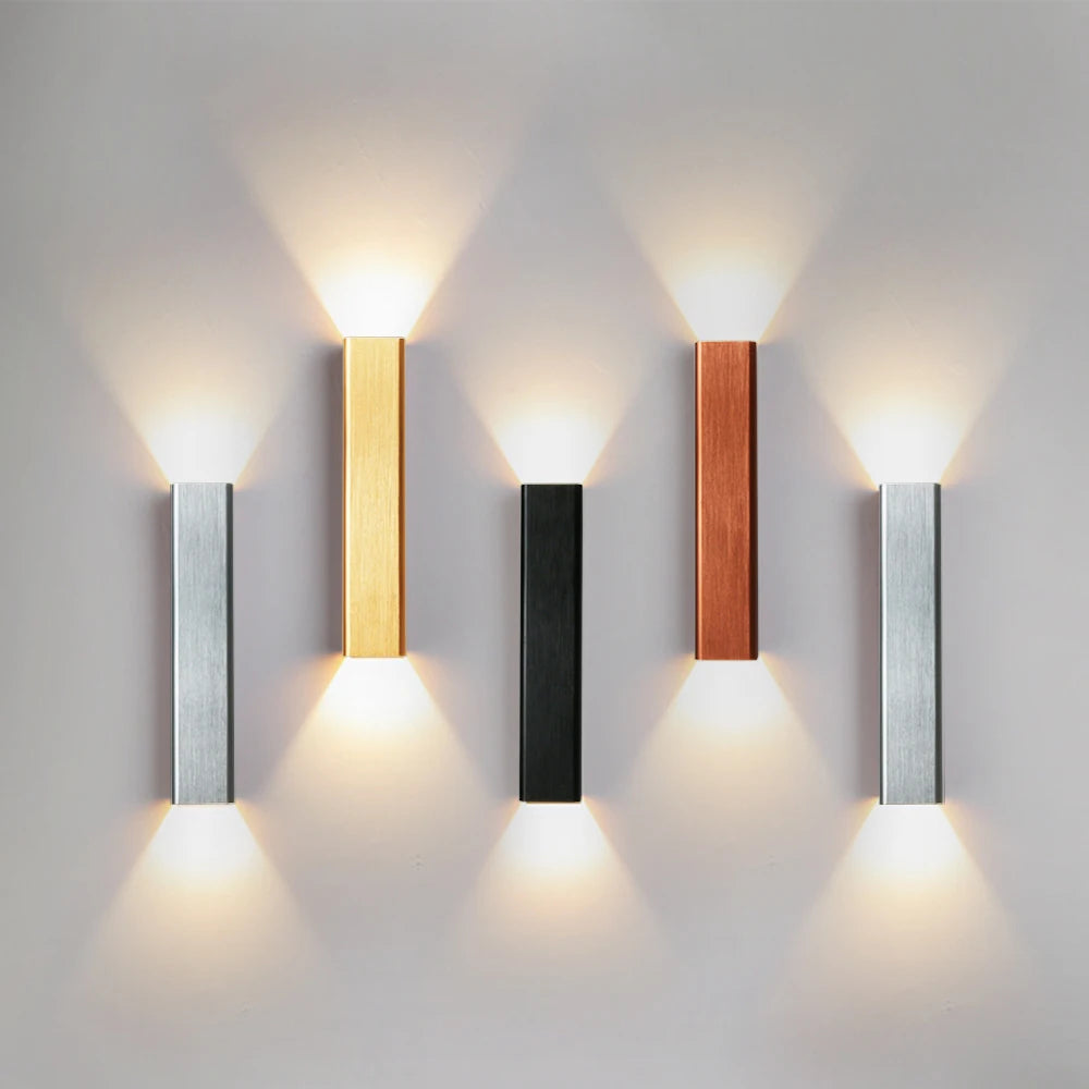 Applique murale LED en aluminium brossé 12W