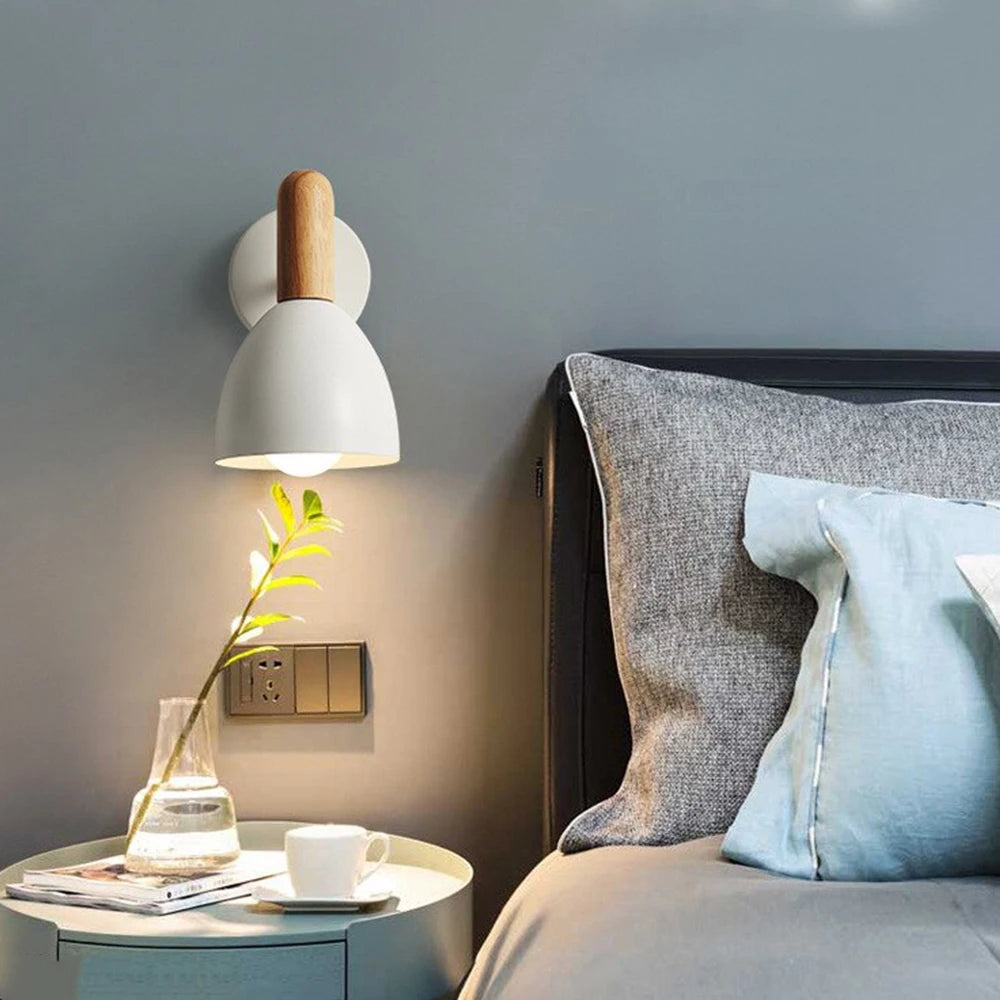 Applique murale LED en bois minimaliste