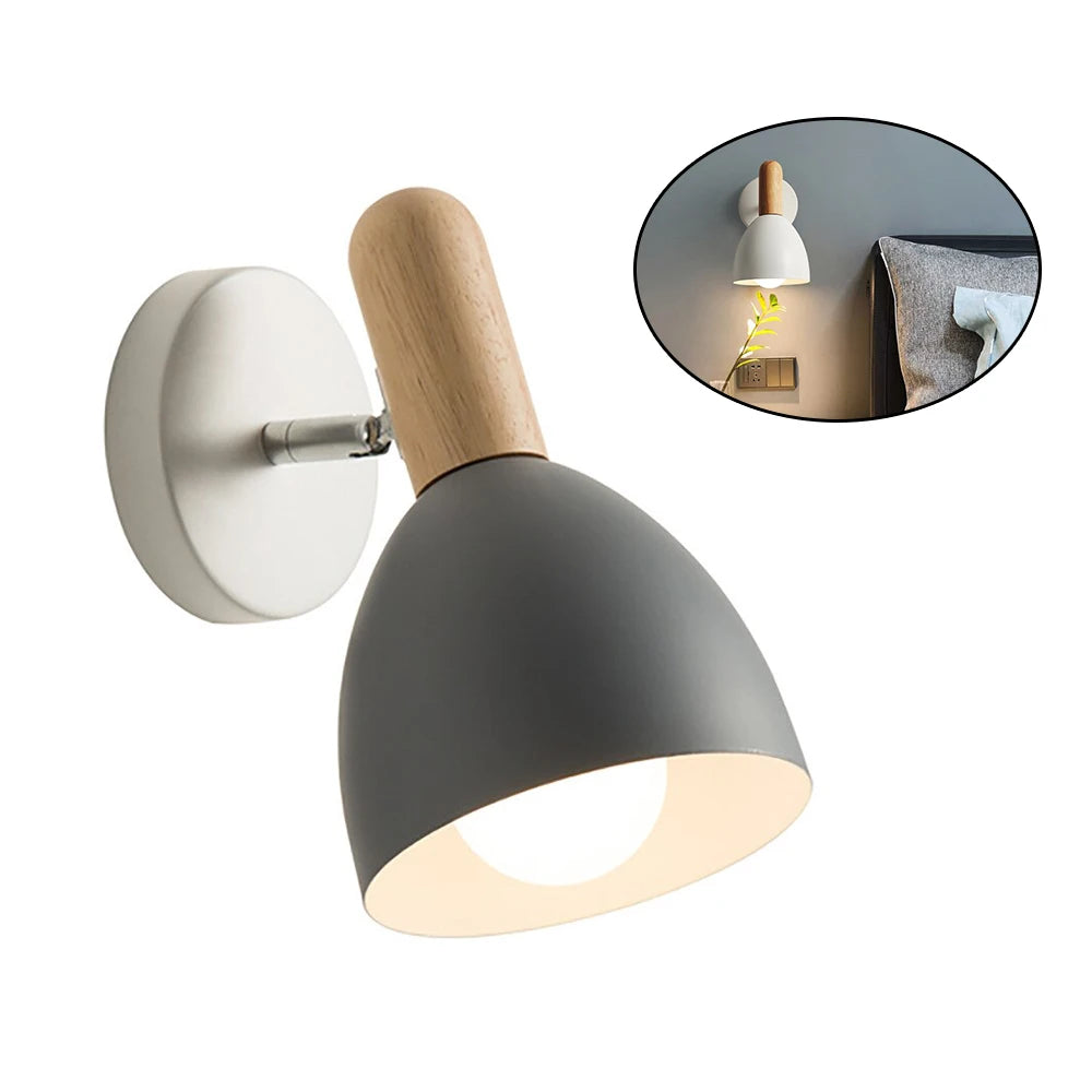 Applique murale LED en bois minimaliste