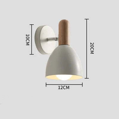 Applique murale LED en bois minimaliste