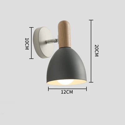 Applique murale LED en bois minimaliste
