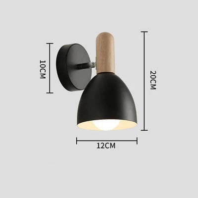 Applique murale LED en bois minimaliste