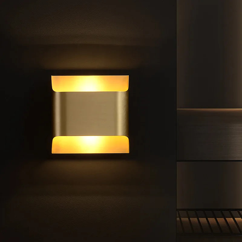 Applique murale LED en cuivre moderne – lampe design minimaliste luxe