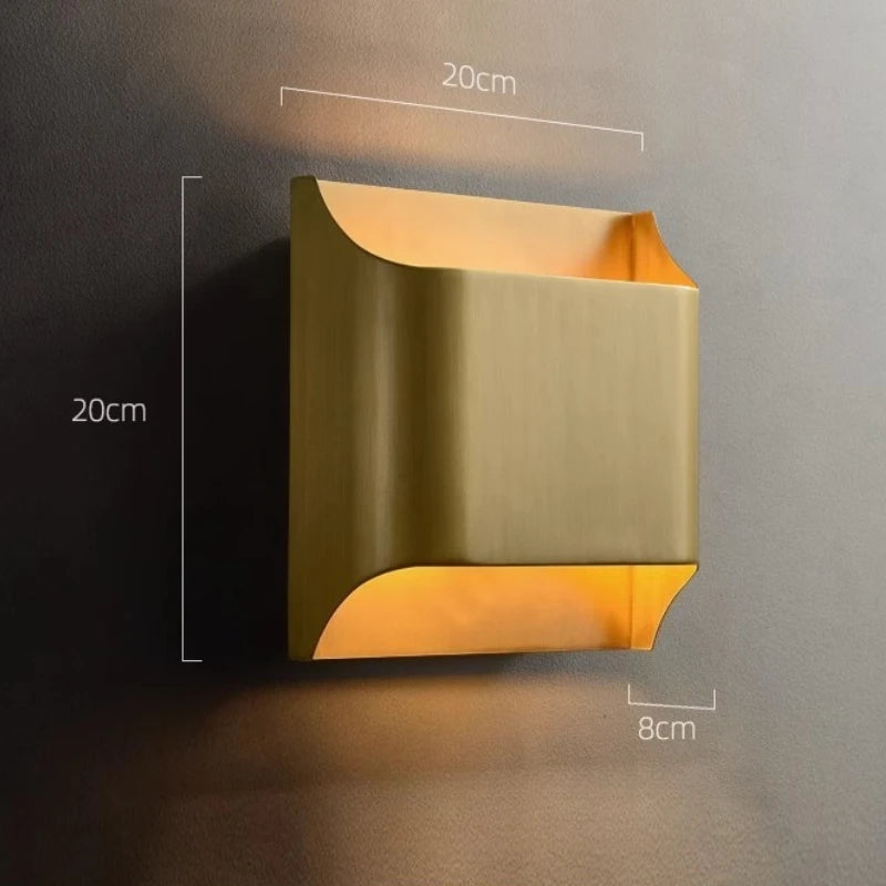 Applique murale LED en cuivre moderne – lampe design minimaliste luxe