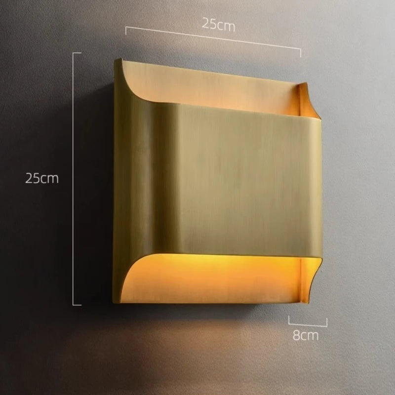 Applique murale LED en cuivre moderne – lampe design minimaliste luxe