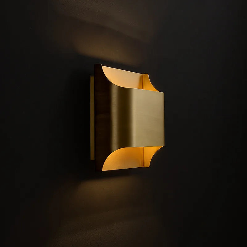 Applique murale LED en cuivre moderne – lampe design minimaliste luxe