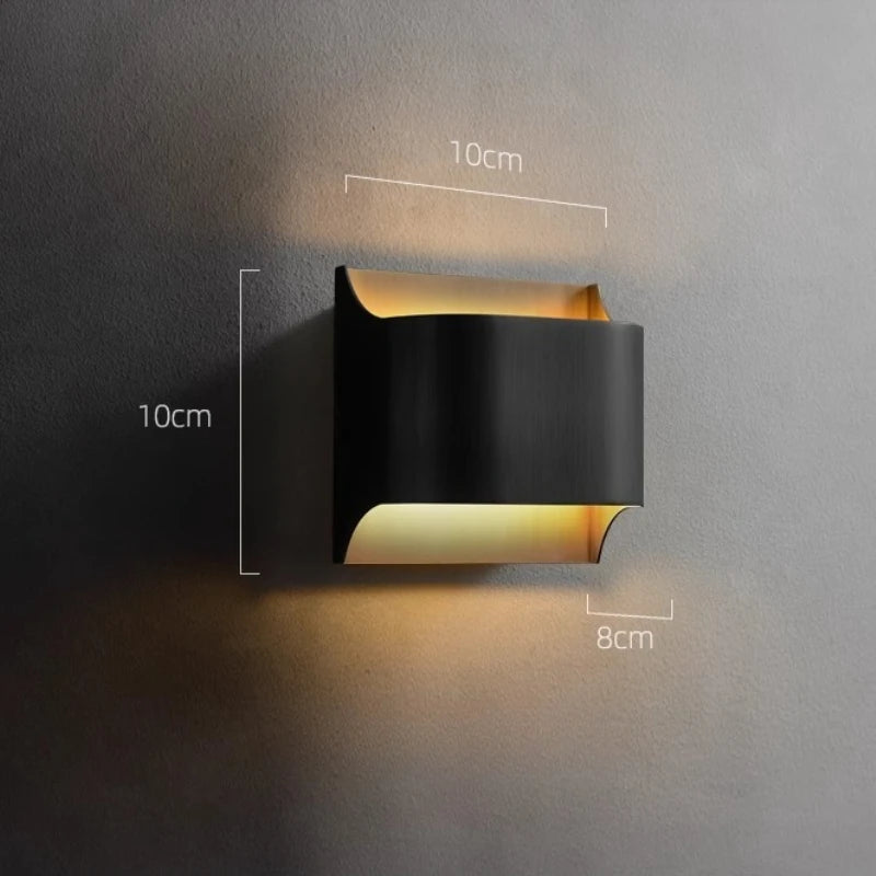 Applique murale LED en cuivre moderne – lampe design minimaliste luxe