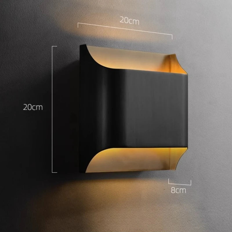 Applique murale LED en cuivre moderne – lampe design minimaliste luxe