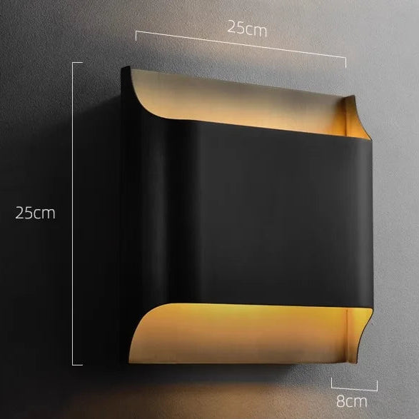 Applique murale LED en cuivre moderne – lampe design minimaliste luxe