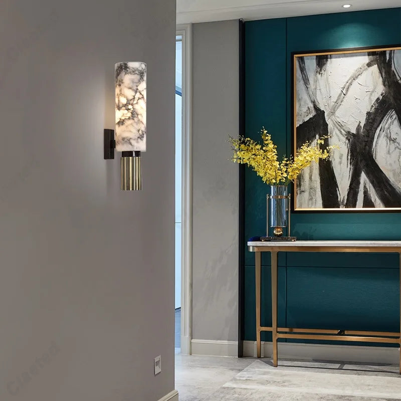 Applique murale LED en marbre – design moderne