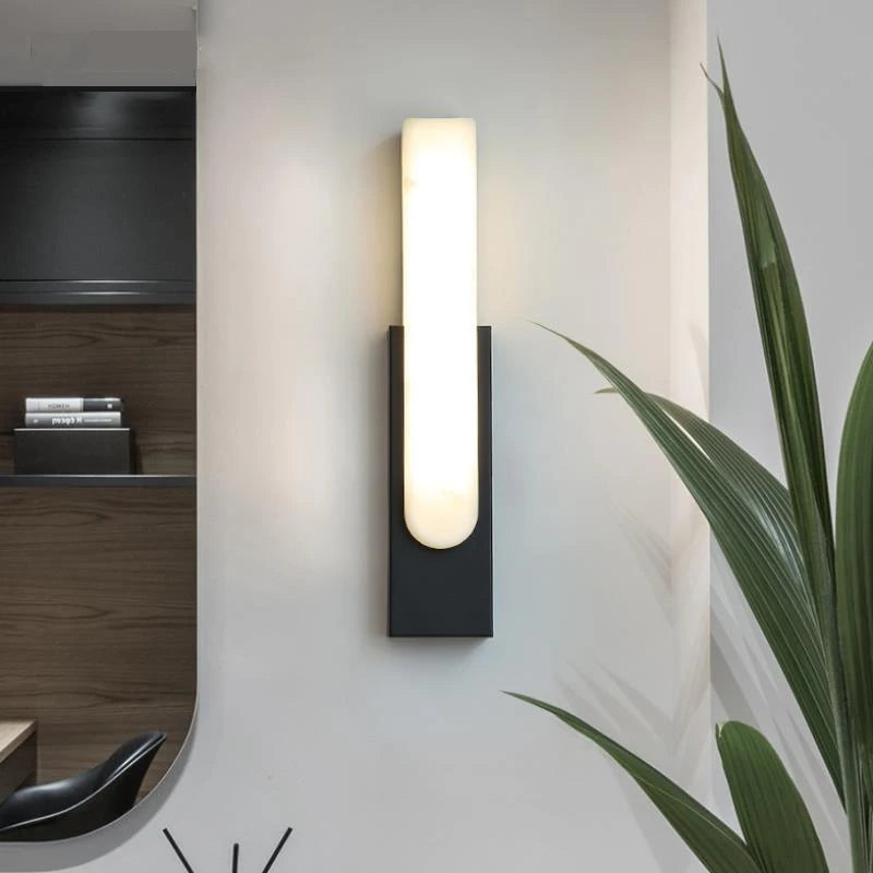 Applique murale LED en marbre moderne – lampe design minimaliste luxe