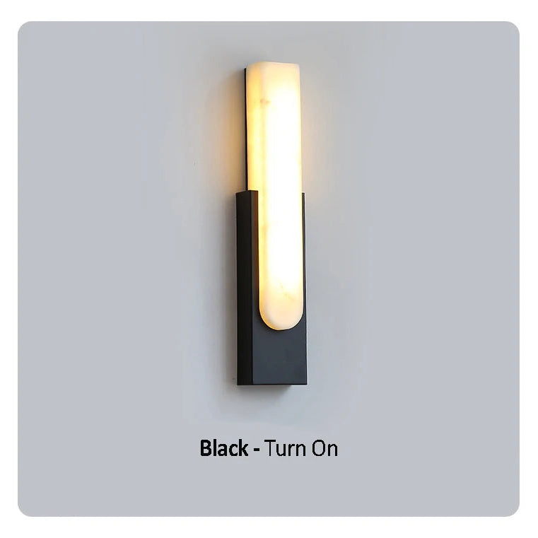 Applique murale LED en marbre moderne – lampe design minimaliste luxe