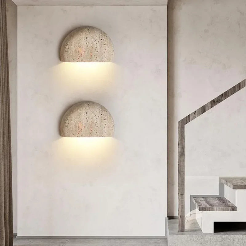 Applique murale LED en pierre moderne – lampe design minimaliste