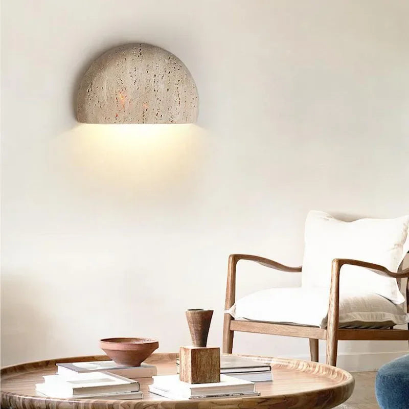 Applique murale LED en pierre moderne – lampe design minimaliste