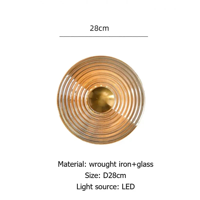Applique murale LED en verre teinté – lampe design moderne