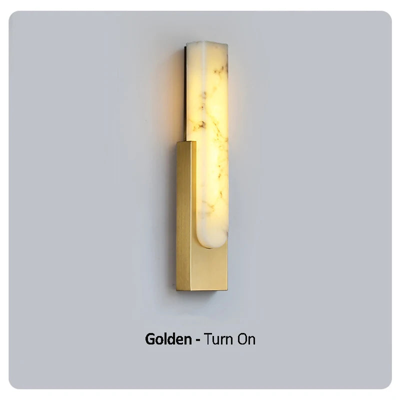 Applique murale LED en marbre moderne – lampe design minimaliste luxe