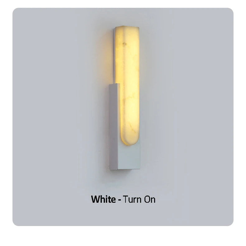Applique murale LED en marbre moderne – lampe design minimaliste luxe