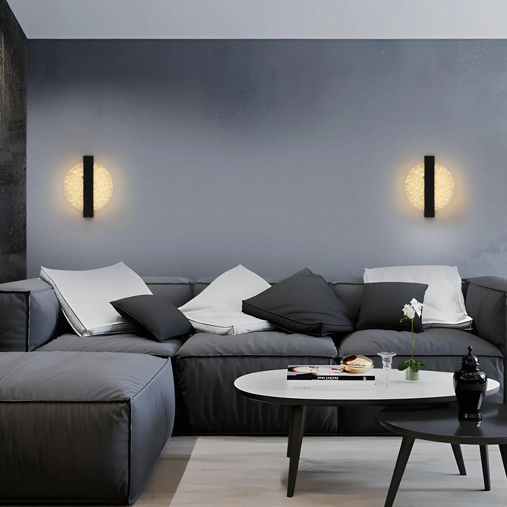 Applique murale LED feuille argentée