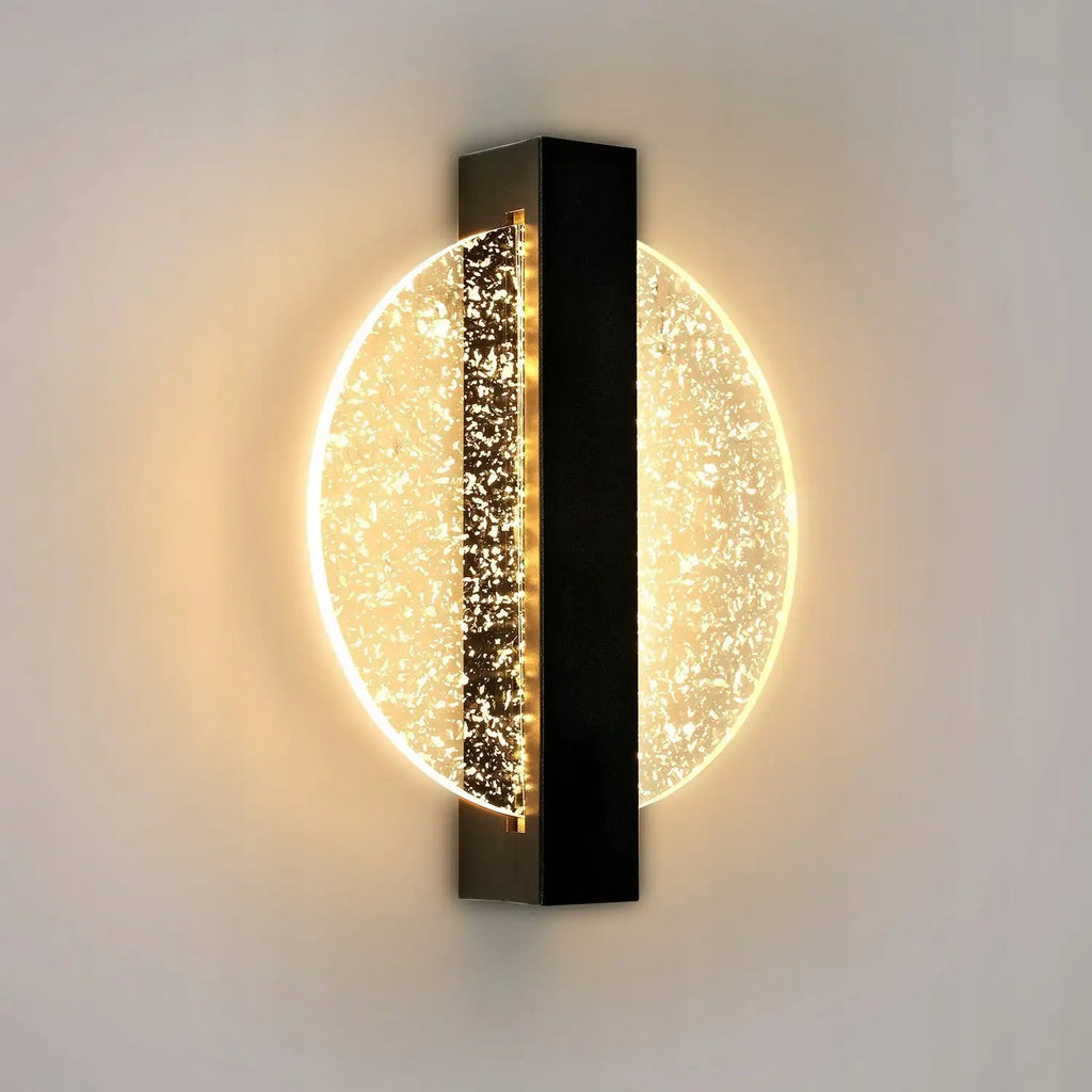 Applique murale LED feuille argentée