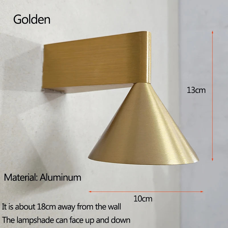 Applique murale LED italienne minimaliste en aluminium