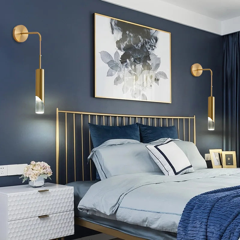 Applique murale LED luxe moderne – Lampe art déco dorée design